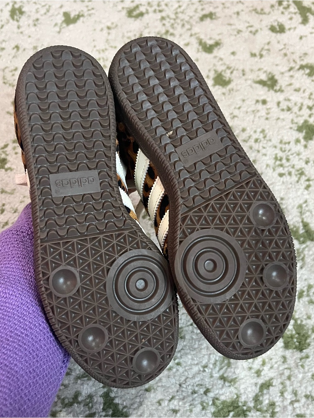 adidas Leopard Print Sneakers with White Stripes and Red Lining - Picture 3 of 6